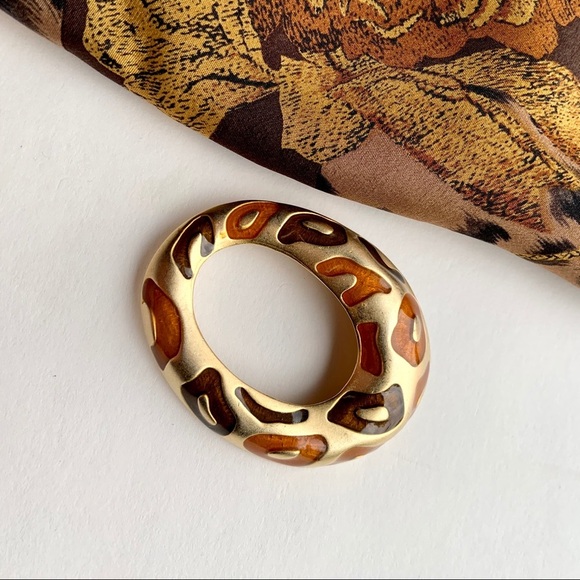 Vintage animal print enamel brooch - Picture 4 of 5